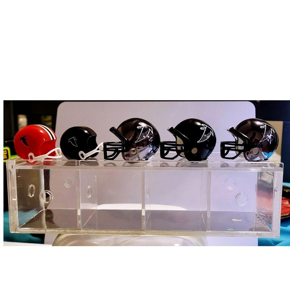 Riddell Atlanta Falcons Pocket Pro Mini Helmet Lot 5 Acrylic Display Case